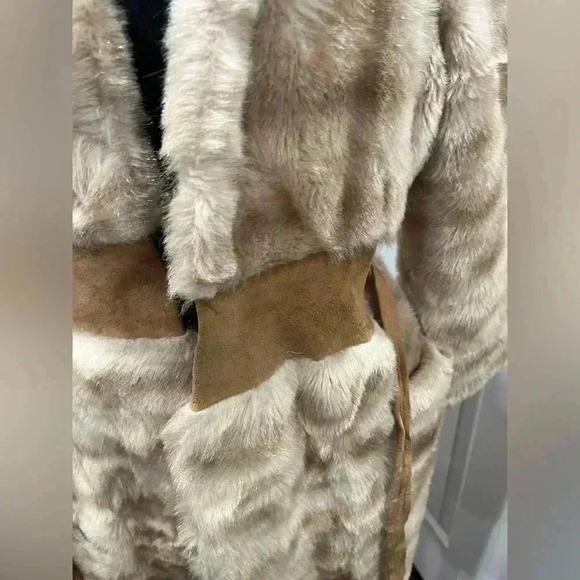 Priscilla Modes 1950’s Lykafur Coat Silk Lined Made in England Mink Simulation - Picture 7 of 14